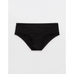 SMOOTHEZ Microfiber Lace Cheeky Underwear - True Black