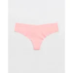 SMOOTHEZ No Show Thong Underwear - Shell Pink
