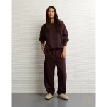 AE Everyday Luxe Barrel Sweatpant - Dark Brown