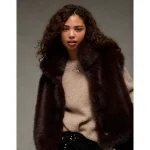 AE Faux Fur Vest - Brown