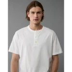 AE Lived-In Henley T-Shirt - White