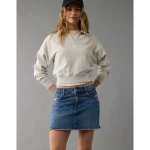 AE Stretch High-Waisted Perfect Denim Mini Skirt - Medium Vintage Wash