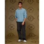 AE x Tru Kolors Long Sleeve Sweater Polo - Light Blue