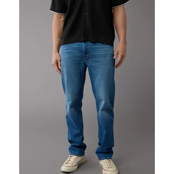 AE AirFlex+ Relaxed Straight Jean - Medium Indigo