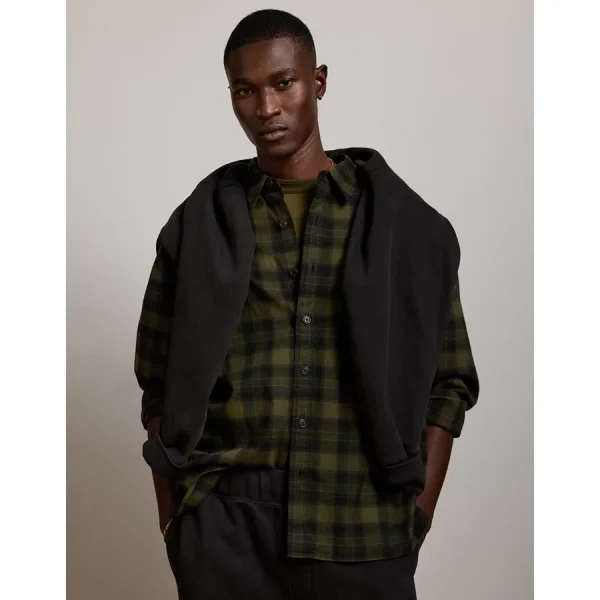 AE77 Premium Flannel Shirt - Navy