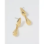 Aerie Double Teardrop Earrings - Gold