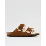 Birkenstock Women's Arizona Shearling Sandal - Tan