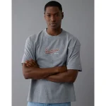 AE Boxy Nautical Graphic T-Shirt - Gray Heather