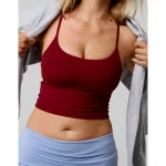 OFFLINE By Aerie Real Me Xtra Strappy Longline Sports Bra - Deep Cherry